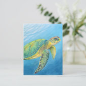 Schönheit der Schildkröte Postkarte (Stehend Vorderseite)