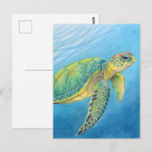 Schönheit der Schildkröte Postkarte (Vorne/Hinten)