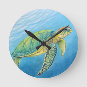 Schönheit der Schildkröte Runde Wanduhr