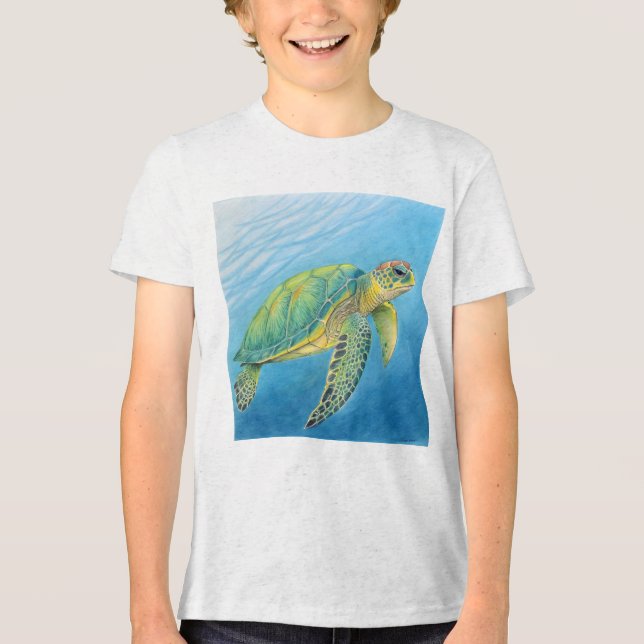 Schönheit der Schildkröte Tri-Blend Shirt (Vorderseite)