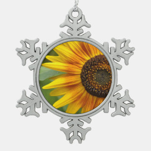 Schönheit der Sonnenblumen Schneeflocken Zinn-Ornament