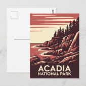 Schönheit des Acadia Nationalparks Postkarte (Vorne/Hinten)