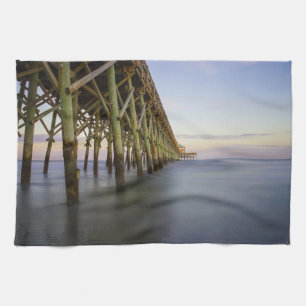 Schönheit des Folly Beach Piers Geschirrtuch