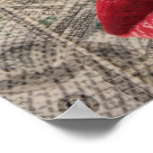 Schönheit des Geldes Funny Dollar mit roten Lippen Poster (Ecke)