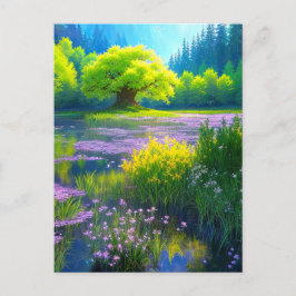 Schönheit des grünen Swamplands Postkarte