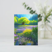 Schönheit des grünen Swamplands Postkarte (Stehend Vorderseite)