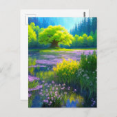 Schönheit des grünen Swamplands Postkarte (Vorne/Hinten)