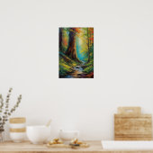 Schönheit des Herbstwaldes Poster (Küche)