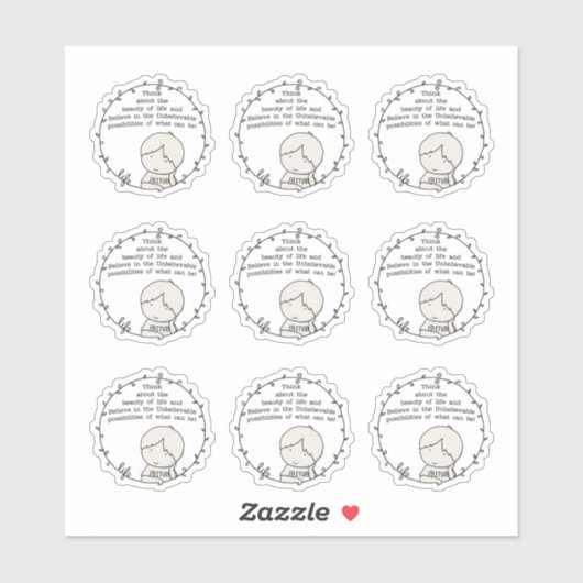 Schönheit des Lebens Aufkleber (Blatt)