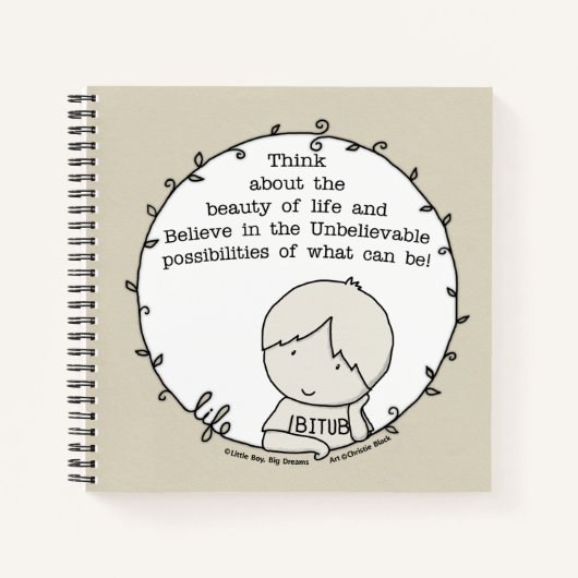 Schönheit des Lebens Notizbuch (Vorderseite)