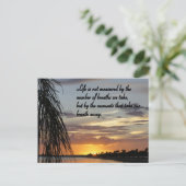 Schönheit des Lebens Postkarte (Stehend Vorderseite)