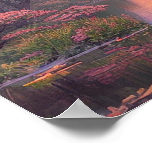 Schönheit des Riverside Sunset Poster (Ecke)