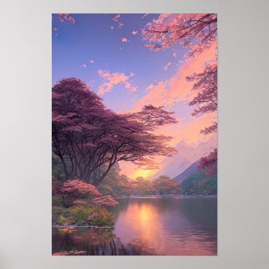 Schönheit des Riverside Sunset Poster (Vorne)