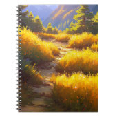 Schönheit des Weges auf dem Gelben Grasberg Notizblock (Vorderseite)