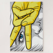 Schönheit durch Gesichter, Hände und Augen erfasse Puzzle (Vertikal)