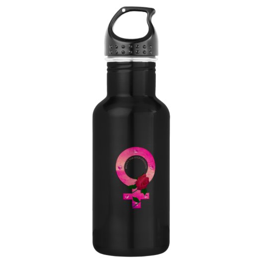 Schönheit durch Kraft Trinkflasche (Vorderseite)