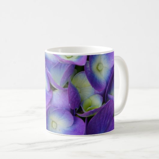 Schönheit einer Blue Hydrangea-Tasse Kaffeetasse (VorderseiteRechts)