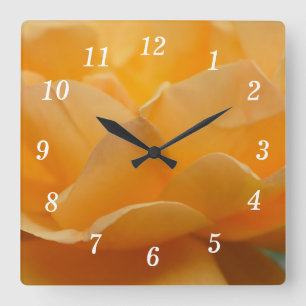 Schönheit einer Rose Quadratische Wanduhr