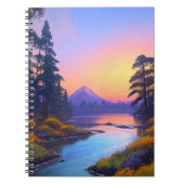 Schönheit eines Abends am Ufer des Flusses Notizblock (Vorderseite)