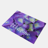 Schönheit eines blauen Hydrangea Empfang vor Ort Fußmatte (Schrägansicht)