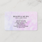 ** SCHÖNHEIT Extravagantes Script Ombre Glitzer Visitenkarte (Rückseite)