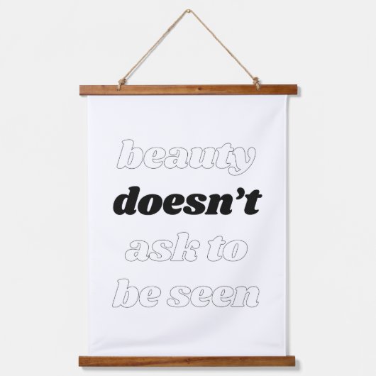 Schönheit Frage kein Wandteppich aus Holz (Vorderseite)