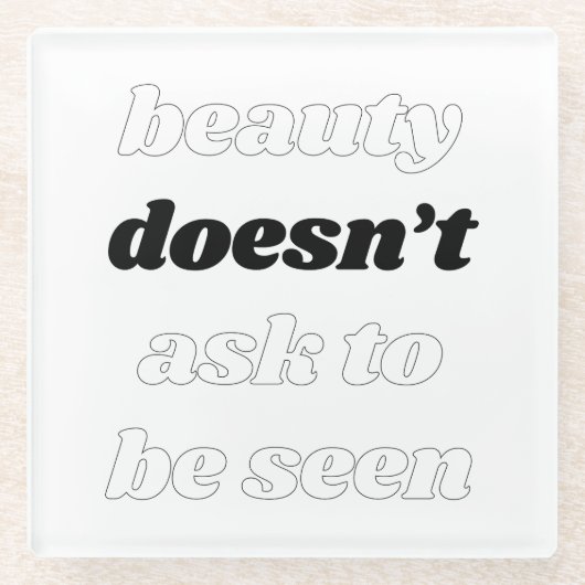 Schönheit Frage keinen Untersetzer (Vorderseite)