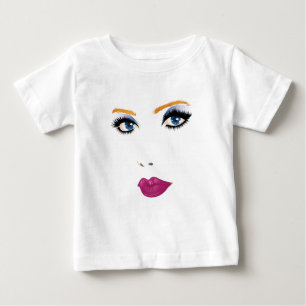 Schönheit Frau Gesicht 2 Baby T-shirt