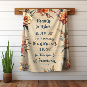 Schönheit für Asche, Grüner Text, Blumenstrauß Chr Sherpadecke