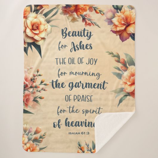 Schönheit für Asche, Grüner Text, Blumenstrauß Chr Sherpadecke (Vorderseite)