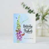 Schönheit für Asche - Isaiah 61: 3 Postkarte (Stehend Vorderseite)