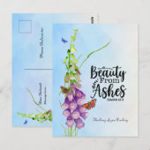 Schönheit für Asche - Isaiah 61: 3 Postkarte (Vorne/Hinten)