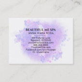 *~* SCHÖNHEIT - Glitzer Gold Frame Lavendel Glow Visitenkarte (Rückseite)