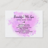 *~* SCHÖNHEIT - Glitzer Gold Frame Rosa Glow  Visitenkarte (Rückseite)