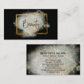 *~* SCHÖNHEIT Glitzer Gold Fream Silver Glow Visitenkarte (Vorne/Hinten)