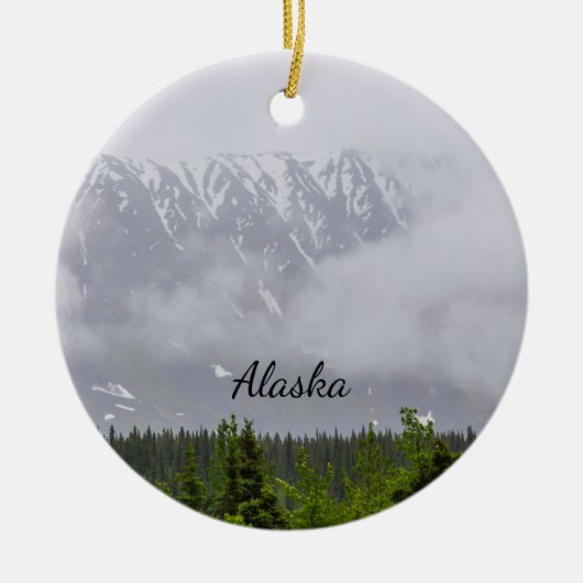Schönheit hinter den Wolken Keramik Ornament (Vorne)