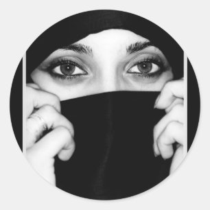 SCHÖNHEIT HINTER DER MASKE RUNDER AUFKLEBER