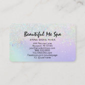 *~* SCHÖNHEIT .  Hologram Holograph Rainbow Glitze Visitenkarte (Rückseite)