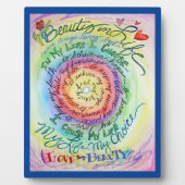 Schönheit im Leben Krebs Gedicht Malerei Geschenk Fotoplatte (Vorderseite)