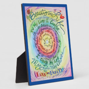 Schönheit im Leben Krebs Gedicht Malerei Geschenk Fotoplatte