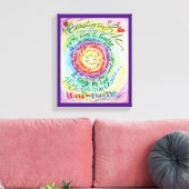 Schönheit im Leben Rainbow Cancer Gedicht Canvas P Leinwanddruck (Insitu (Wohnzimmer))