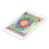 Schönheit im Leben Rainbow Cancer Gedicht Kunstmag Magnet (Linke Seite)