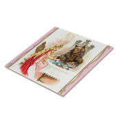 Schönheit im Rosa und im Tier Fliese (Seite)