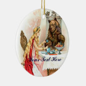 Schönheit im Rosa und im Tier Keramik Ornament (Rechts)