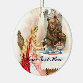 Schönheit im Rosa und im Tier Keramik Ornament (Links)