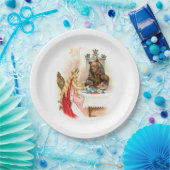 Schönheit im Rosa und im Tier Pappteller (Party)