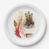 Schönheit im Rosa und im Tier Pappteller (Vorderseite)