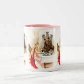 Schönheit im Rosa und im Tier Zweifarbige Tasse (Mittel)