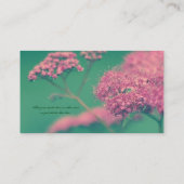 Schönheit im Rosa Visitenkarte (Rückseite)