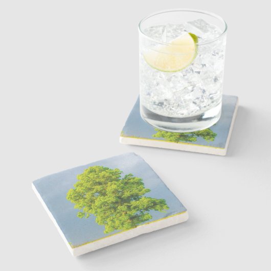 Schönheit im Sturm Steinuntersetzer (Seitenansicht)